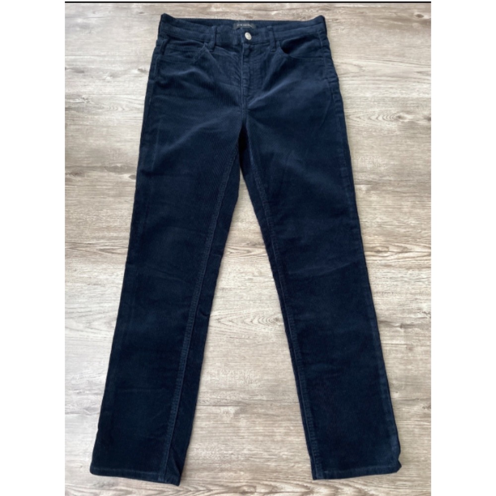Club Monaco Corduroy Pants Womens 27 Navy Blue Straight Stretch Casual Preppy
